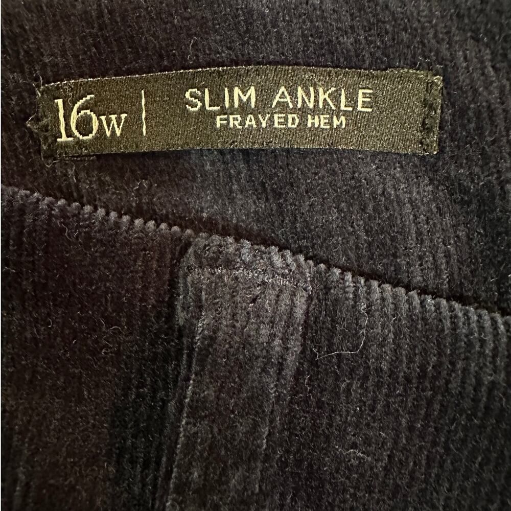 Talbots Flawless Five Pockets Woman Slim Ankle Frayed Ankle Corduroy Pant Sz 16W - Picture 4 of 6